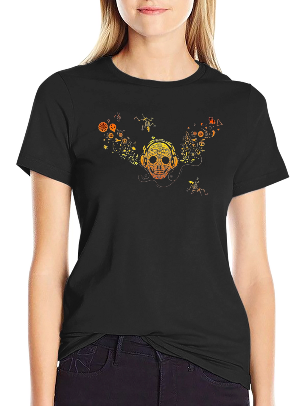 Skull Graphic Tee - Music Lover Style