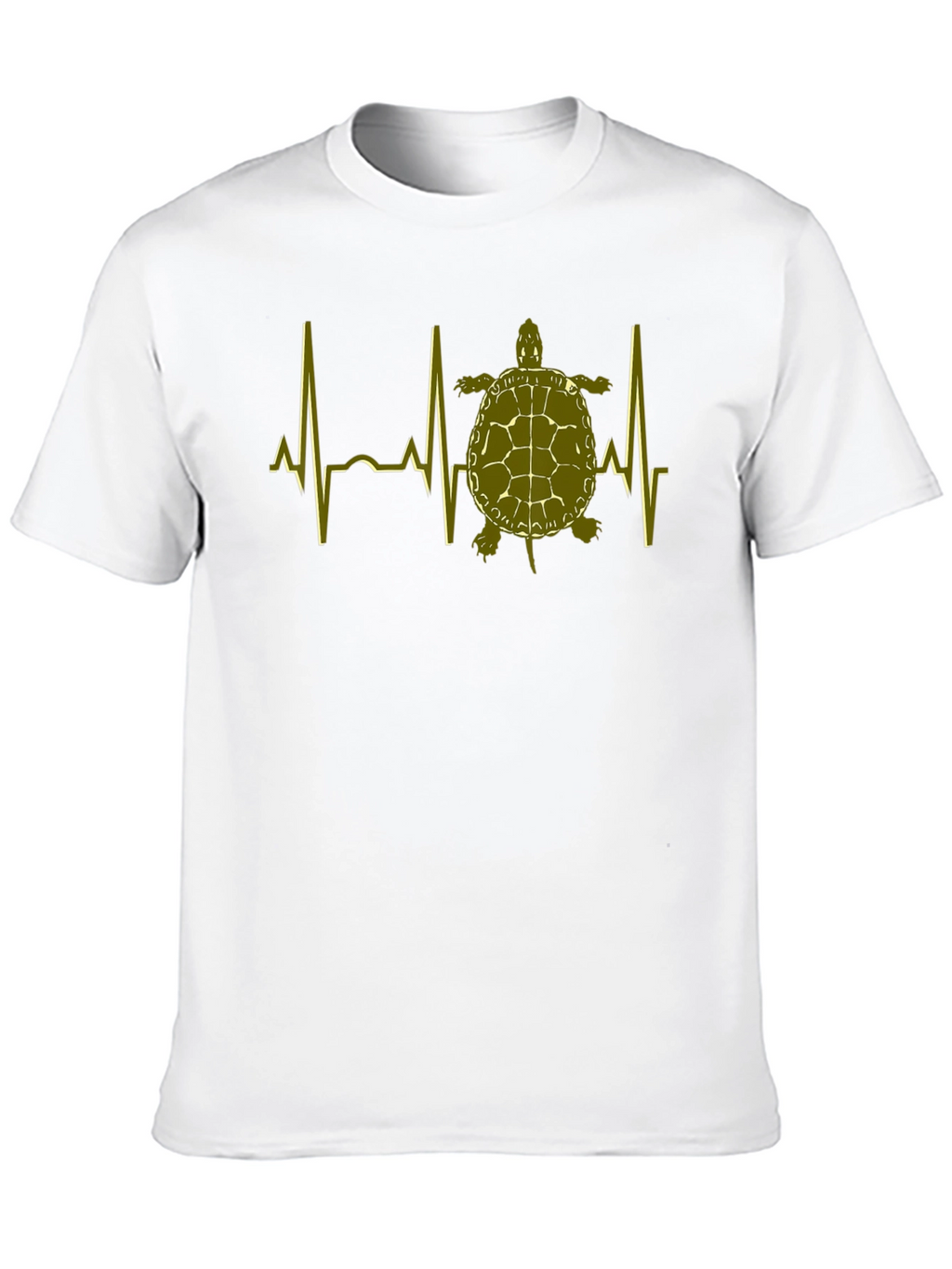 Turtle Heartbeat T-Shirt - Black Cotton Tee