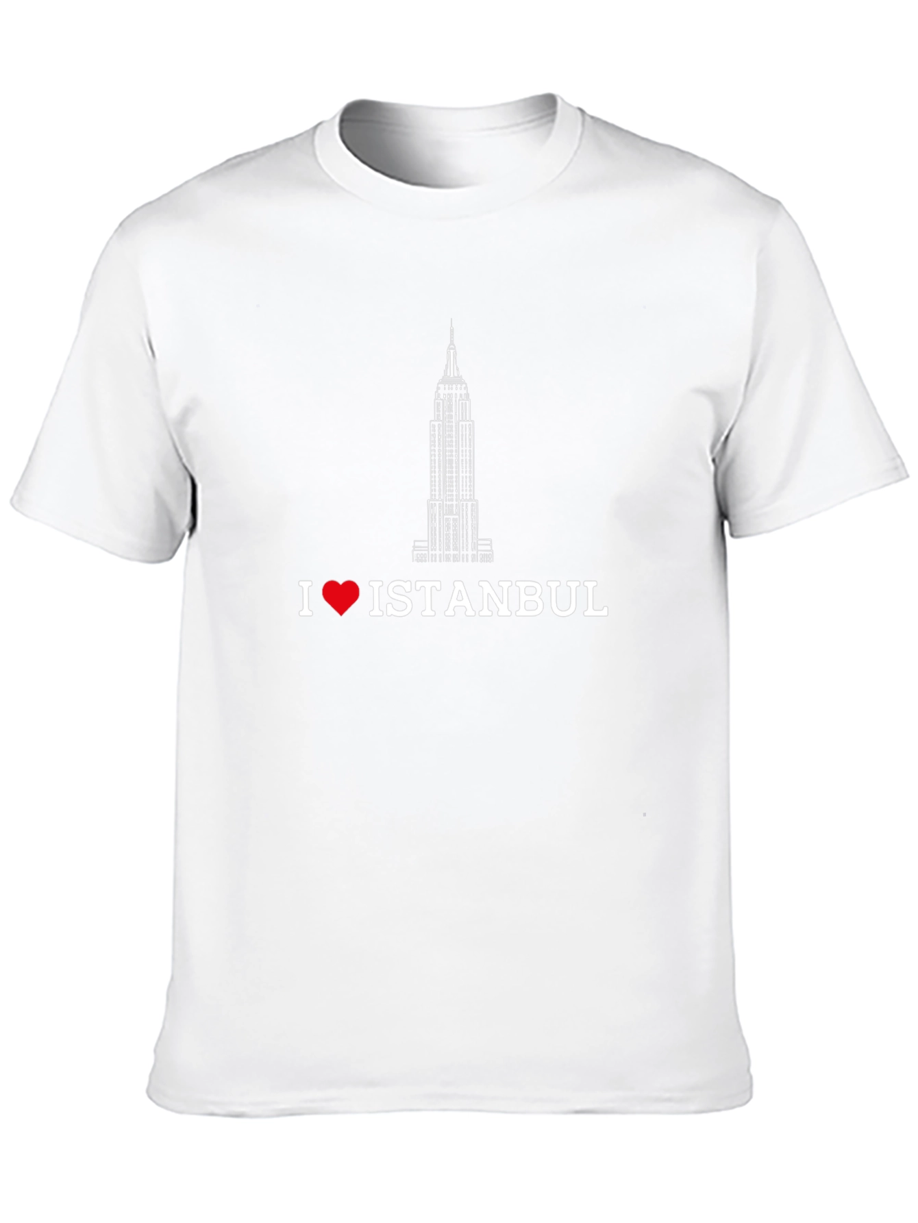 I Love Istanbul Graphic T-Shirt - Black Crew Neck Tee