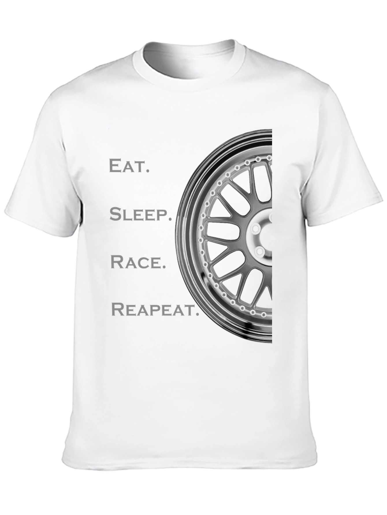 Eat Sleep Race Repeat T-Shirt - Automotive Enthusiast Design