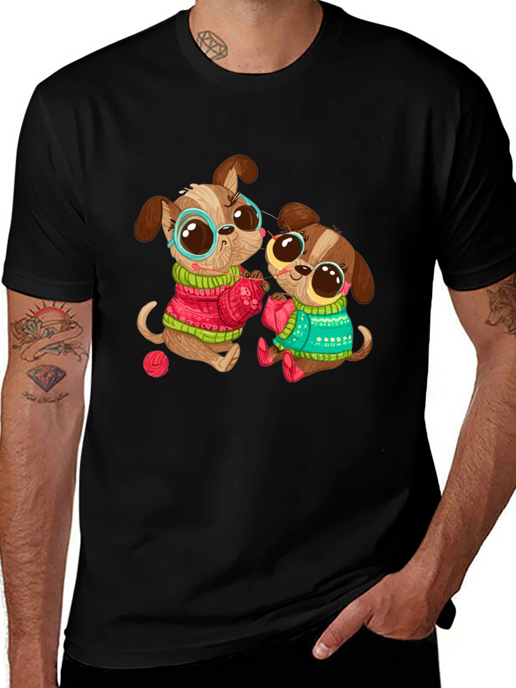 Cute Puppy Knitted Sweater T-Shirt