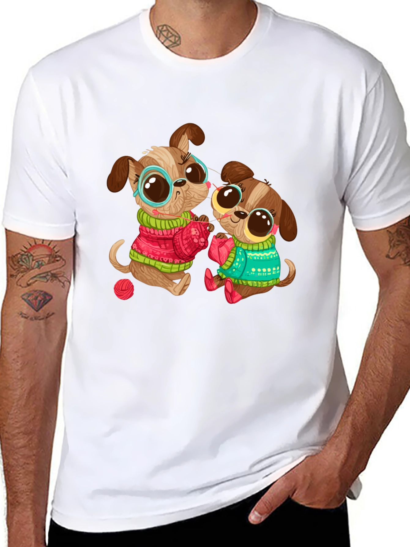 Cute Puppy Knitted Sweater T-Shirt