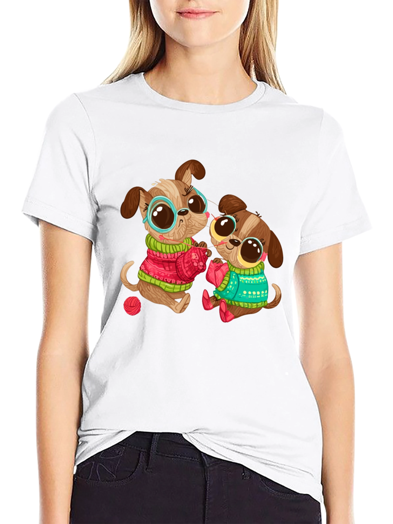Cute Puppy Knitted Sweater T-Shirt