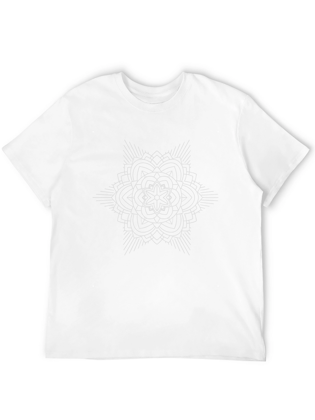Geometric Mandala Graphic Black T-Shirt