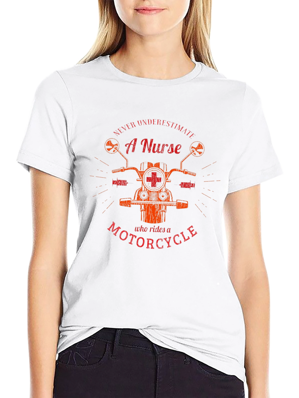 Nurse Motorcycle Graphic T-Shirt