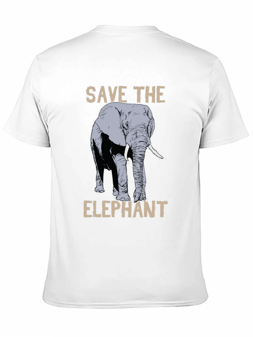Save the Elephant Graphic Tee - Black Cotton T-Shirt