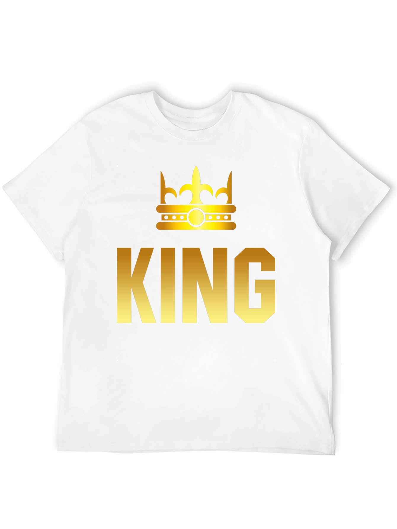 King Graphic T-Shirt - Gold Crown Print
