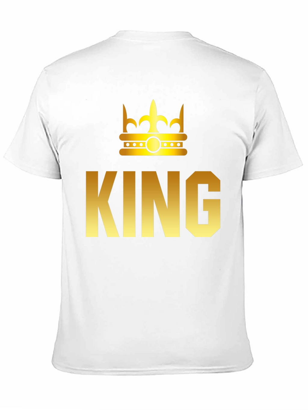 King Graphic T-Shirt - Gold Crown Print
