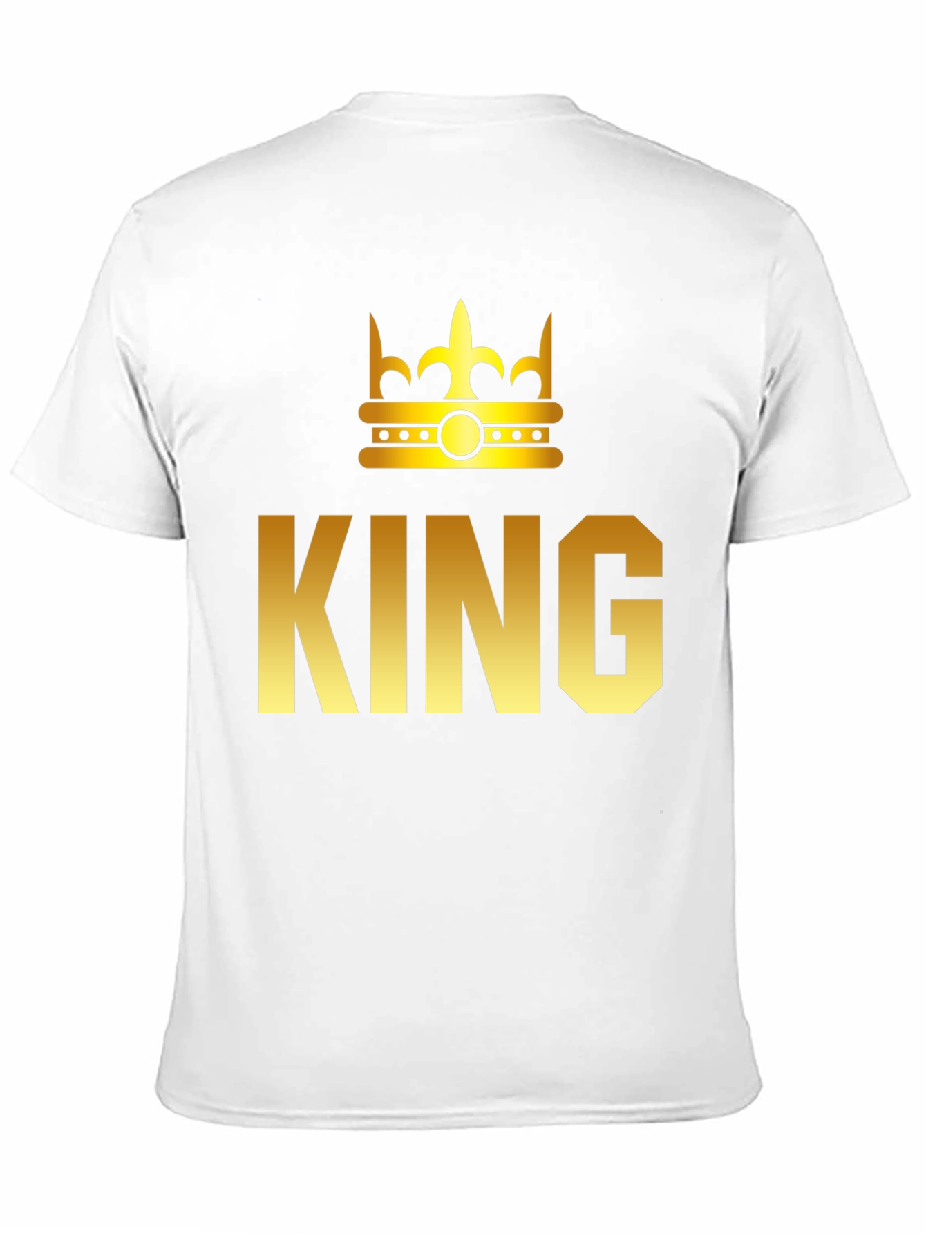 King Graphic T-Shirt - Gold Crown Print