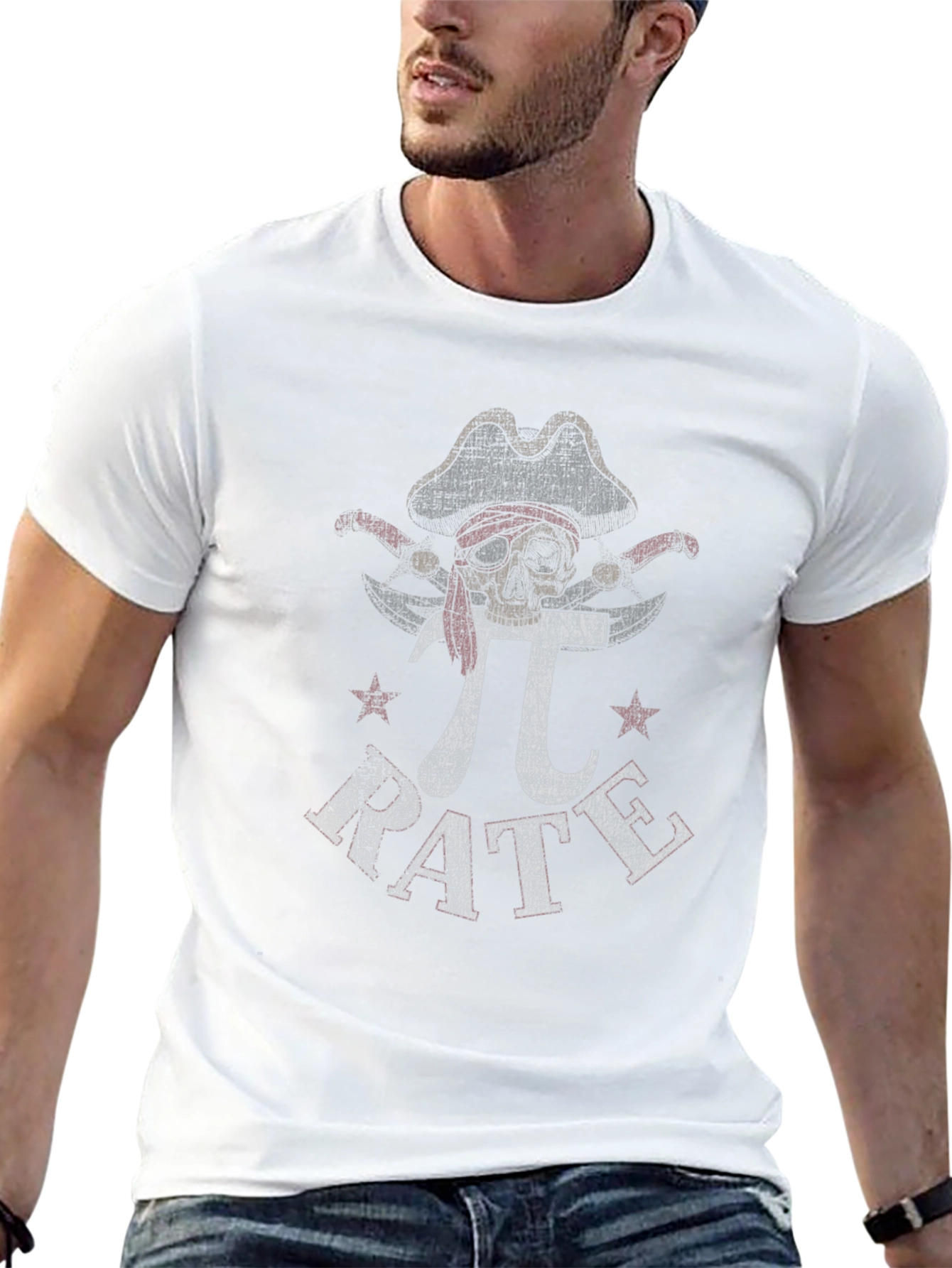 Pi Rate Pirate Pun Graphic T-Shirt