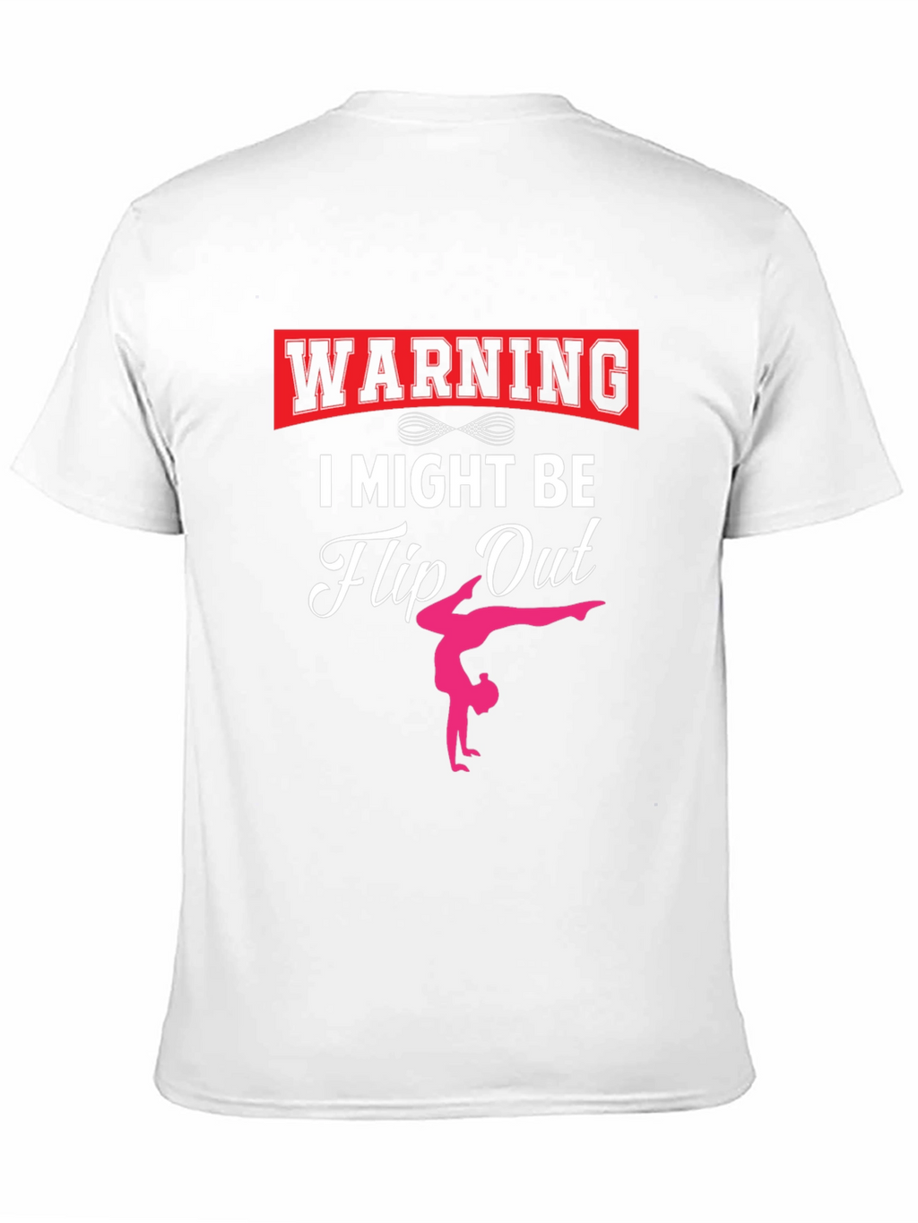 Warning I Might Be Flip Out Gymnast Black T-Shirt