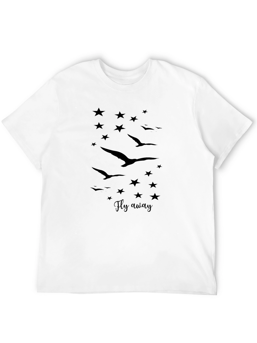 Fly Away Graphic Tee - Stylish Black T-Shirt