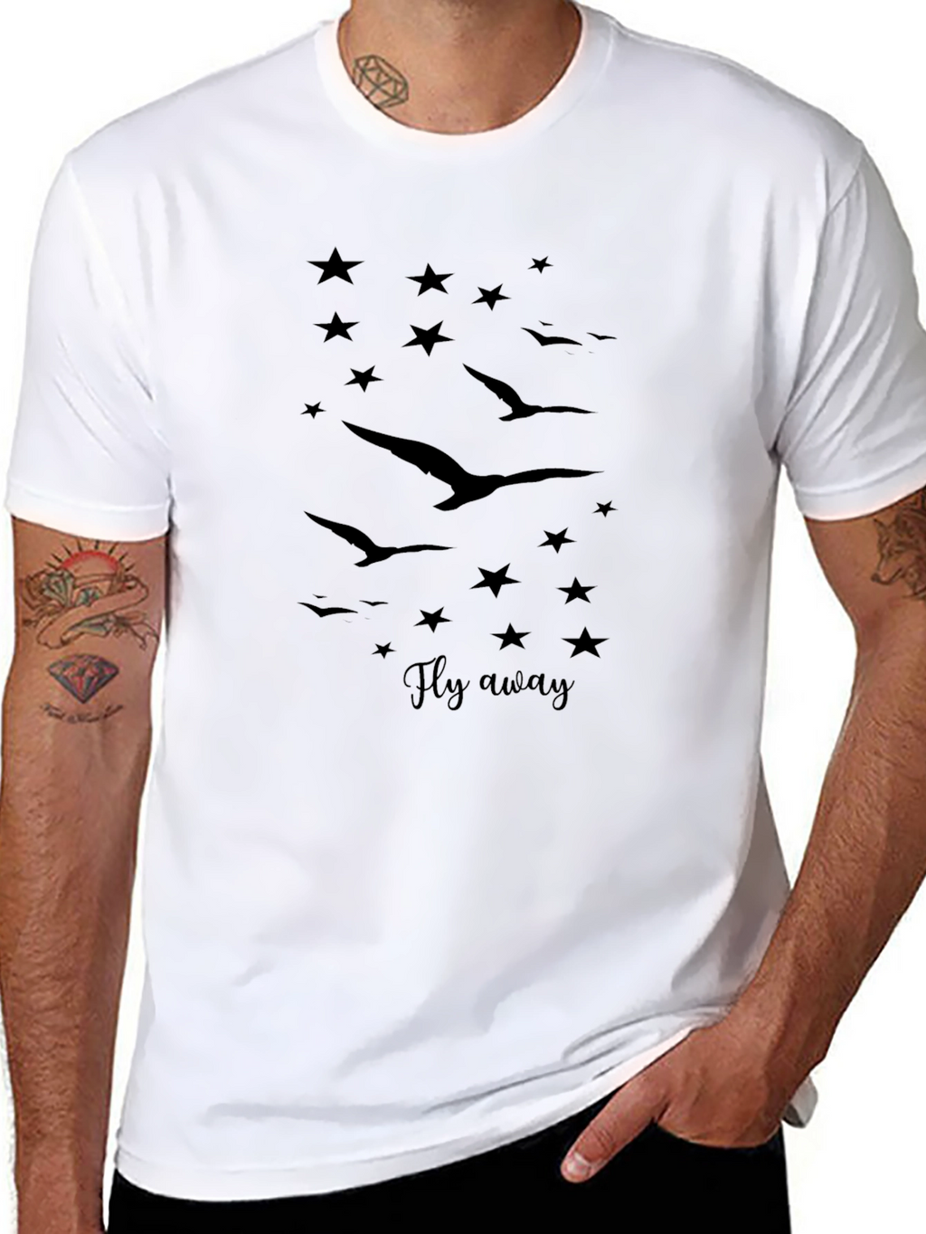 Fly Away Graphic Tee - Stylish Black T-Shirt