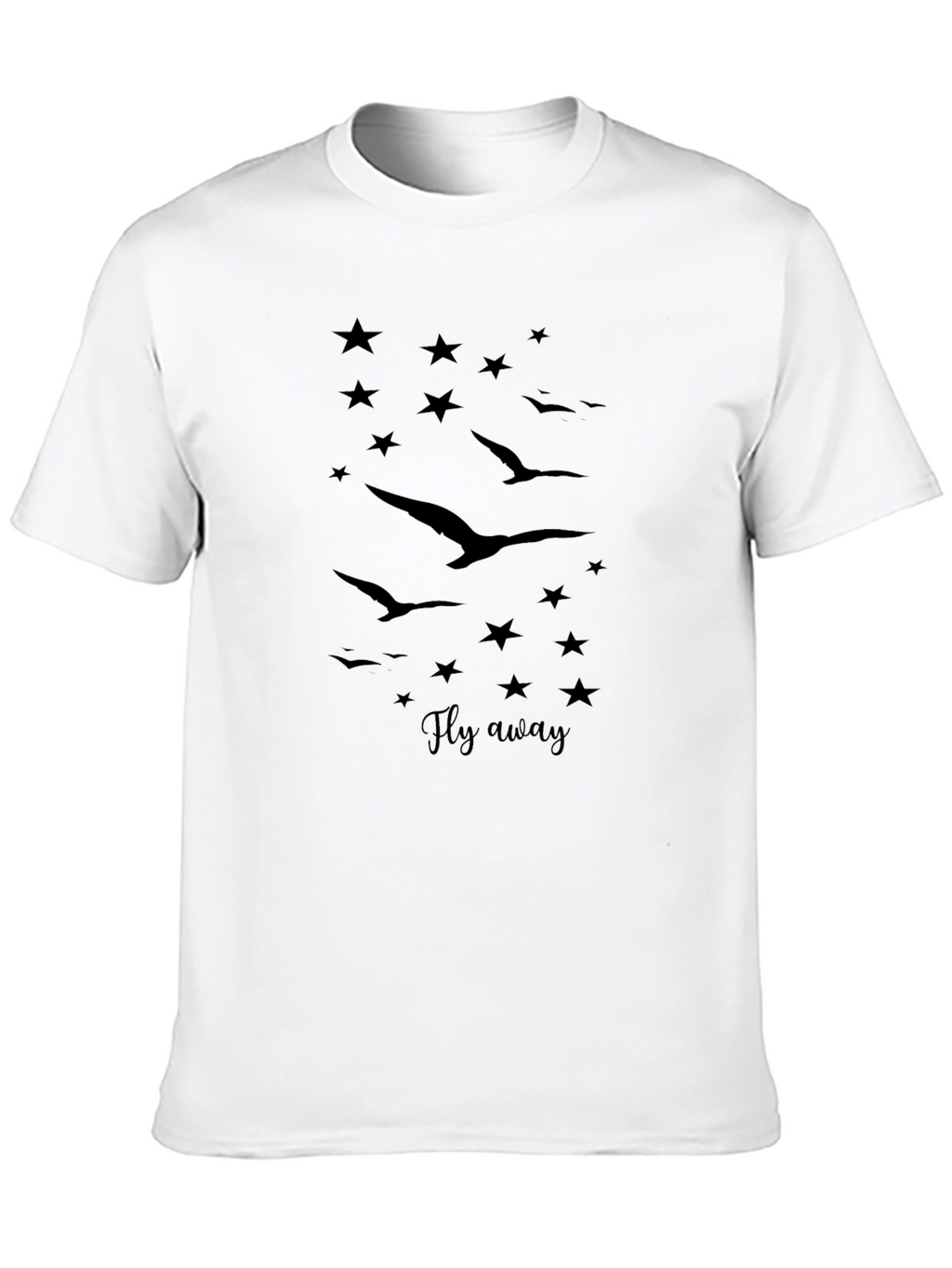 Fly Away Graphic Tee - Stylish Black T-Shirt