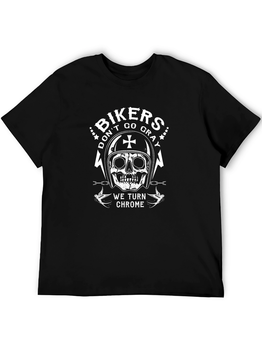 Bikers Dont Go Gray Graphic T-Shirt