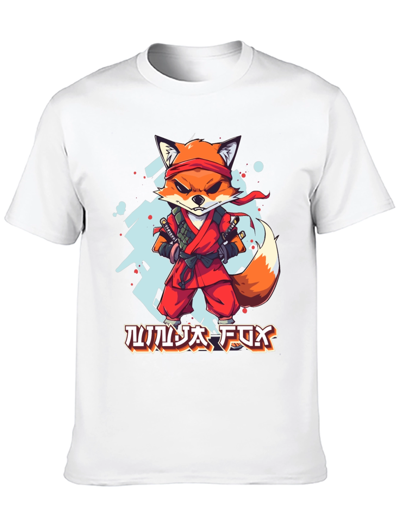 Ninja Fox Graphic Tee - Cool Cartoon Design