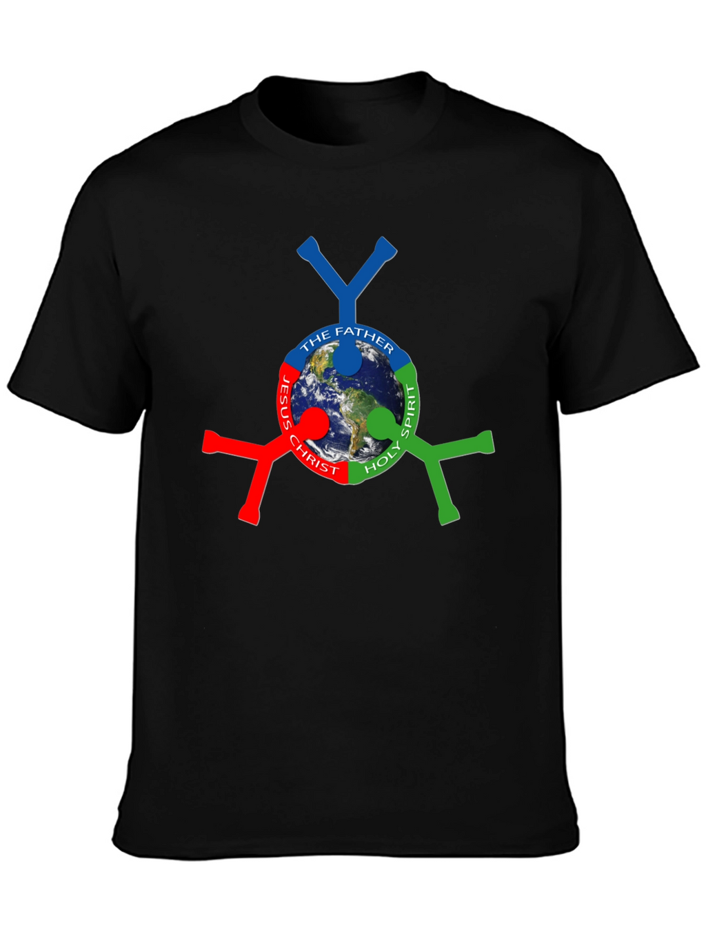 Trinity Earth Graphic Tee - Black Cotton Blend