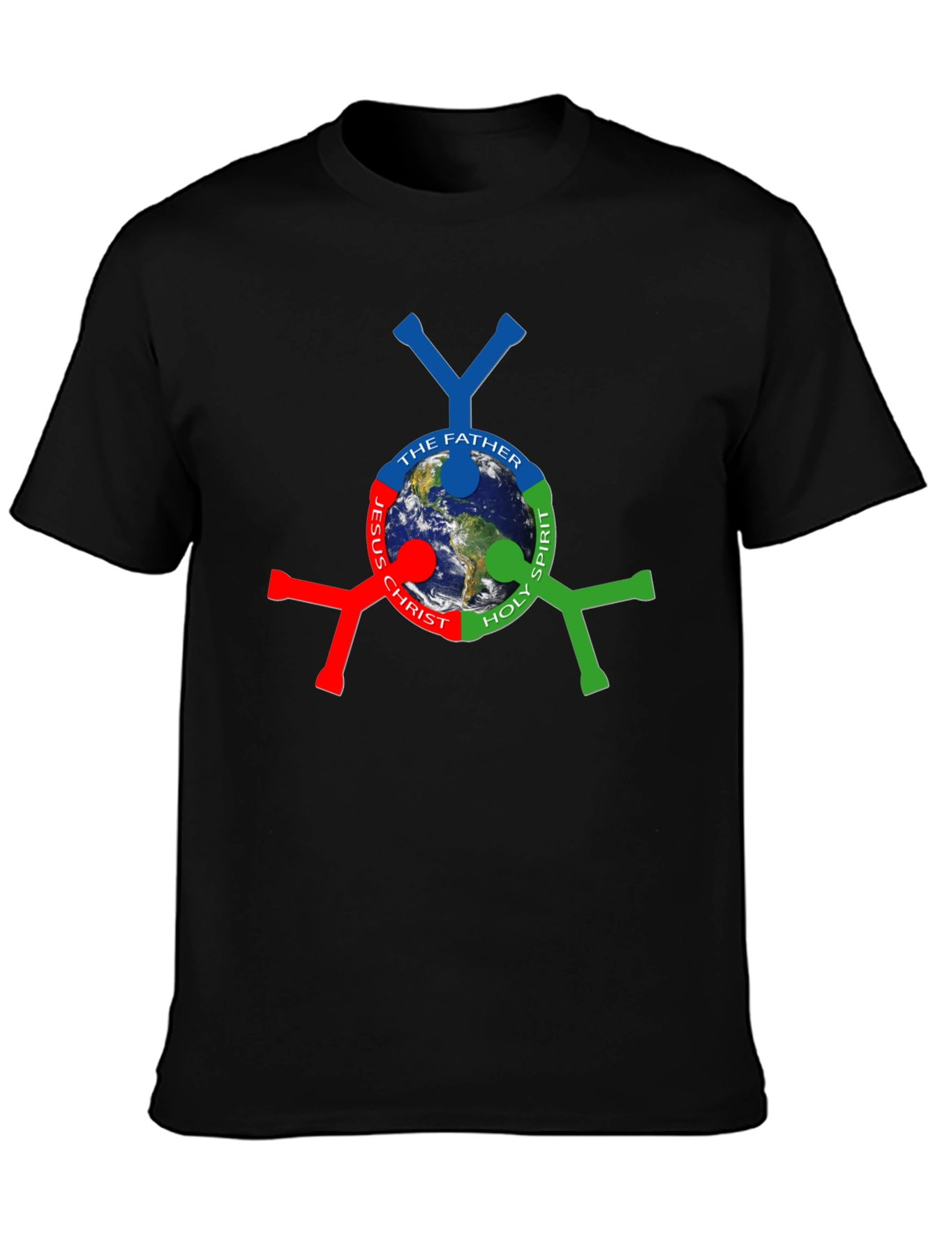 Trinity Earth Graphic Tee - Black Cotton Blend
