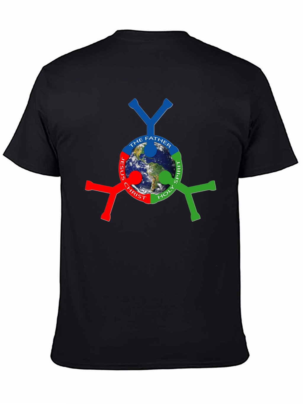 Trinity Earth Graphic Tee - Black Cotton Blend