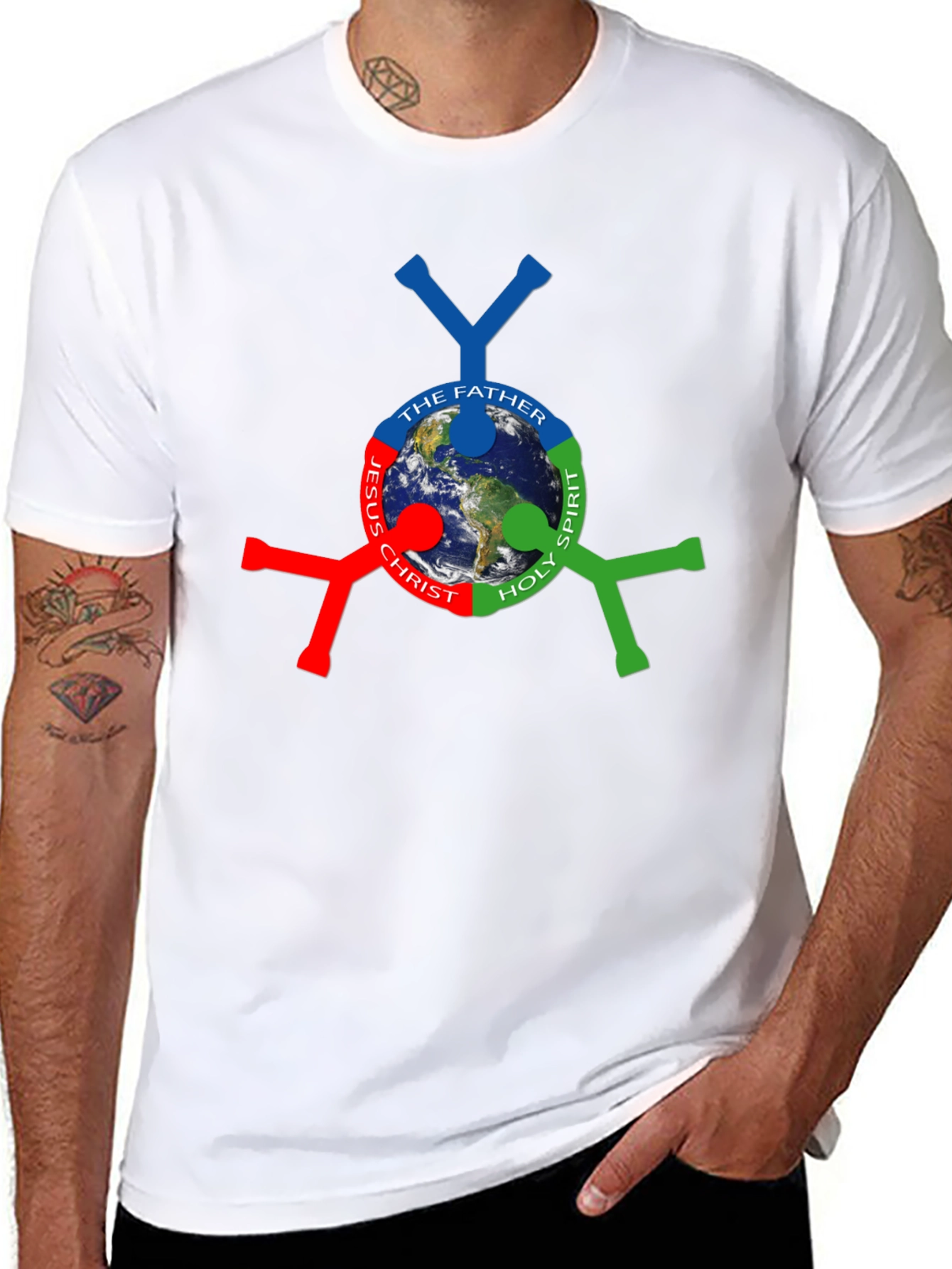 Trinity Earth Graphic Tee - Black Cotton Blend
