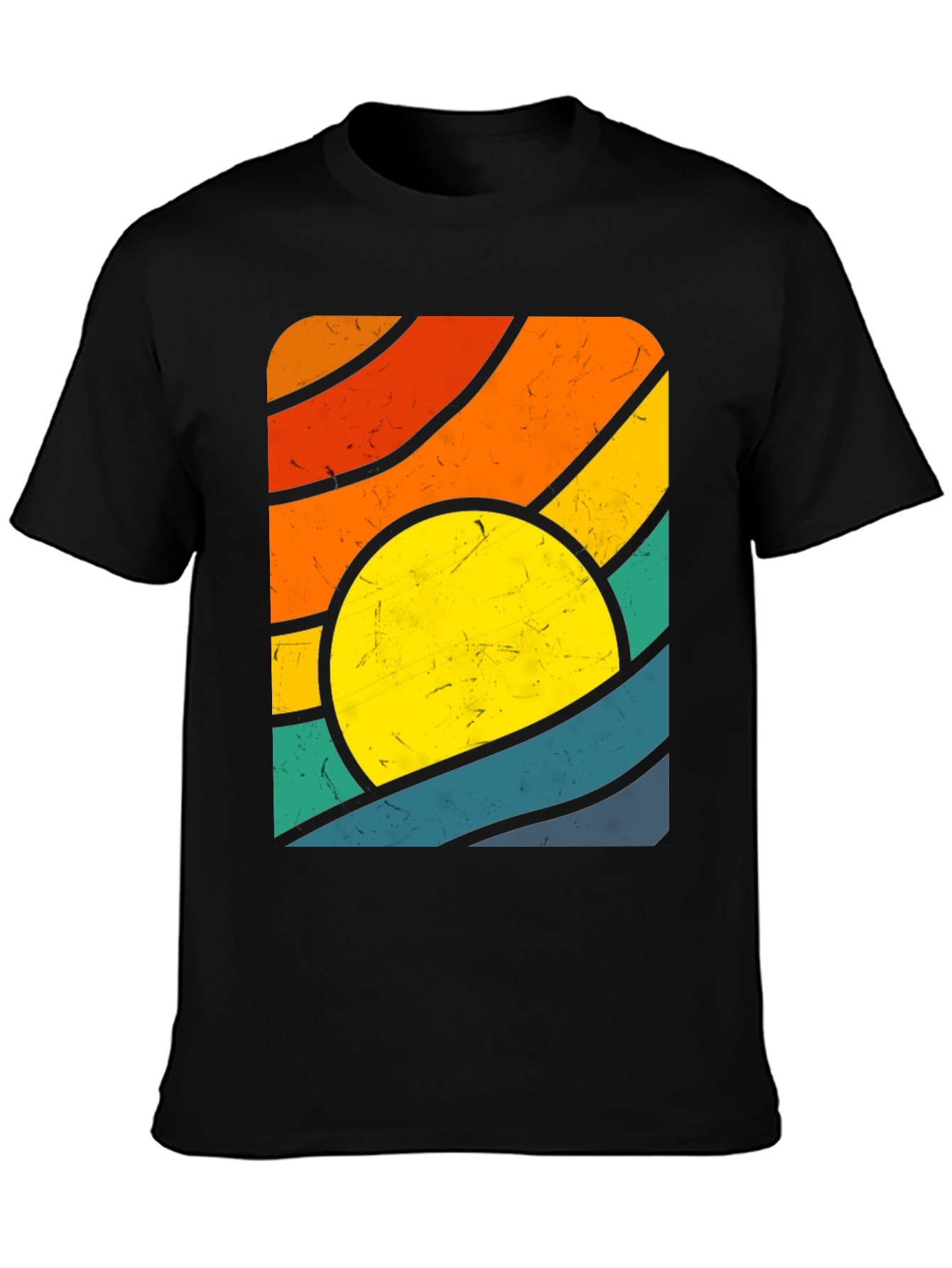 Retro Sunset Graphic Tee - Vintage Style T-Shirt