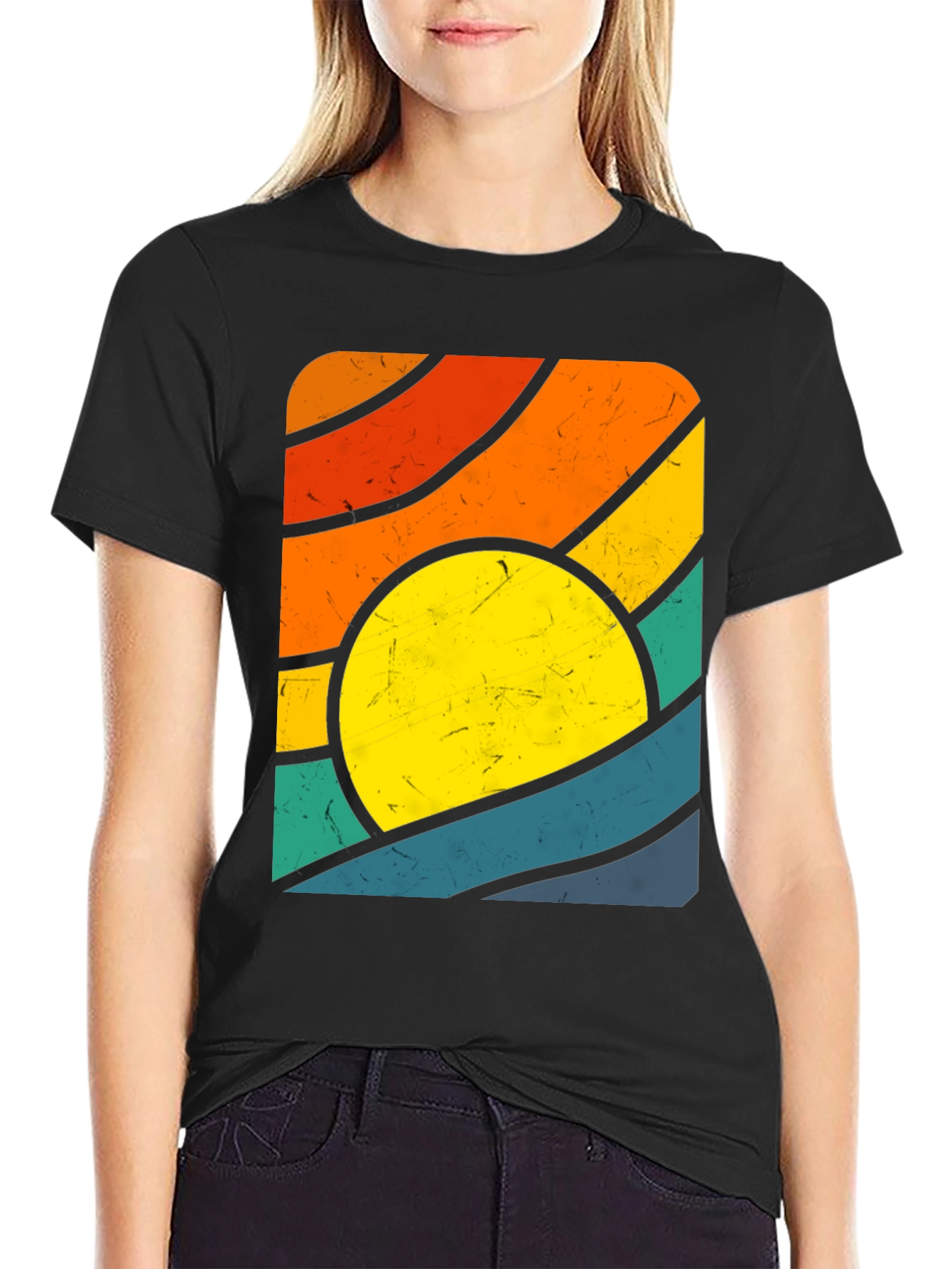 Retro Sunset Graphic Tee - Vintage Style T-Shirt