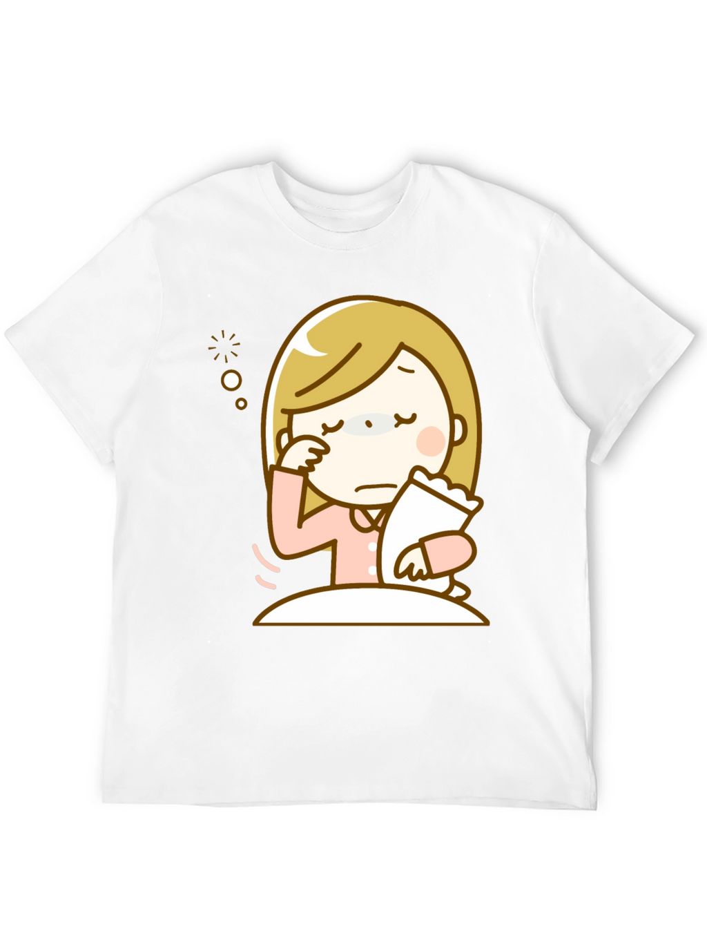 Emotional Cartoon Graphic T-Shirt