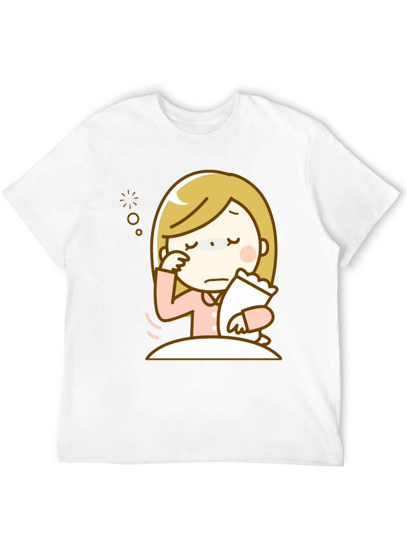 Emotional Cartoon Graphic T-Shirt