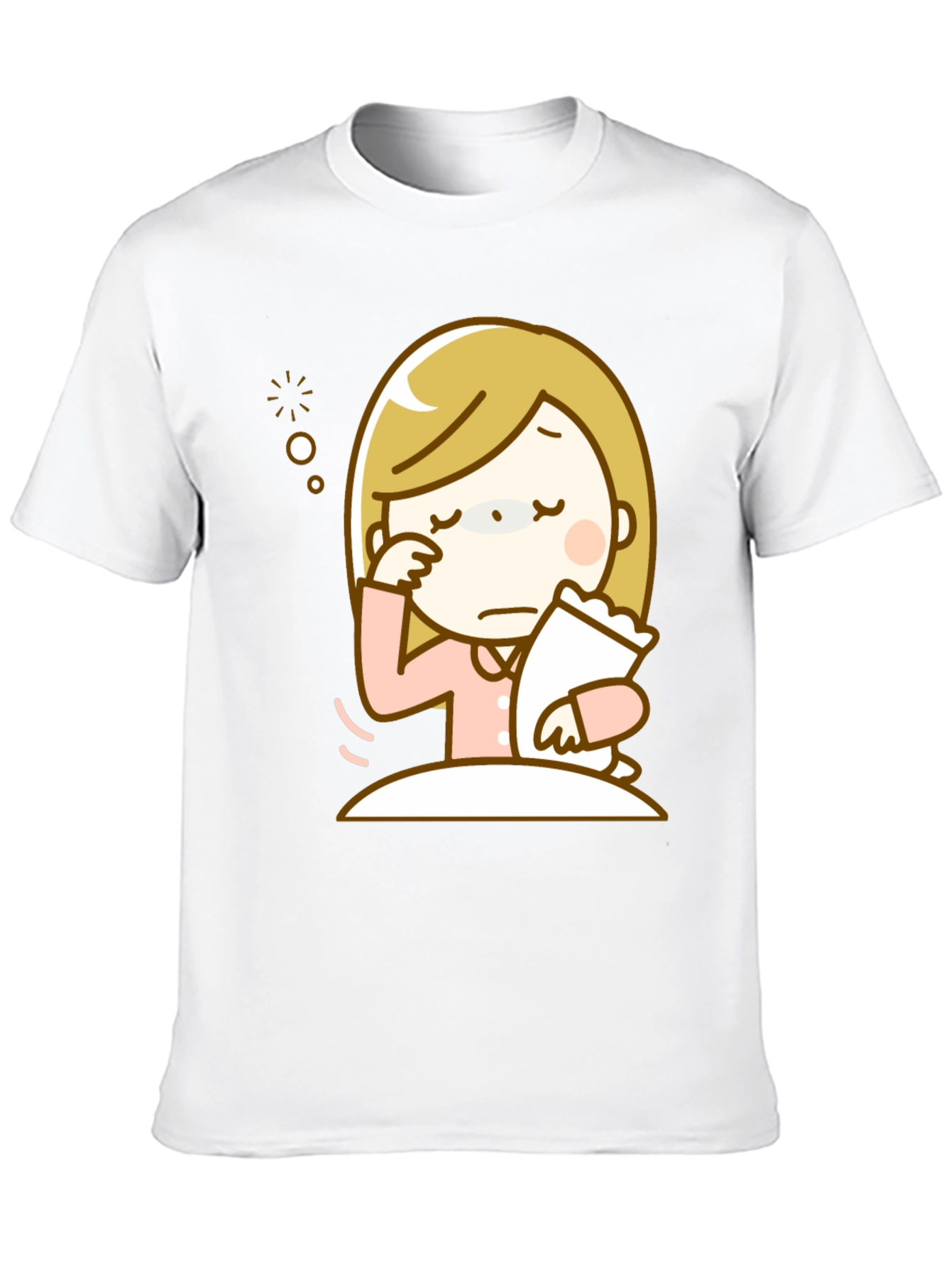 Emotional Cartoon Graphic T-Shirt