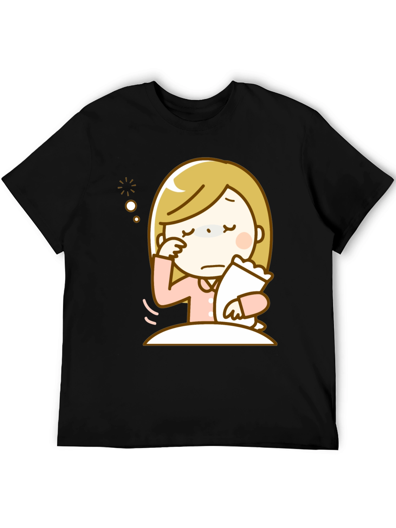 Emotional Cartoon Graphic T-Shirt