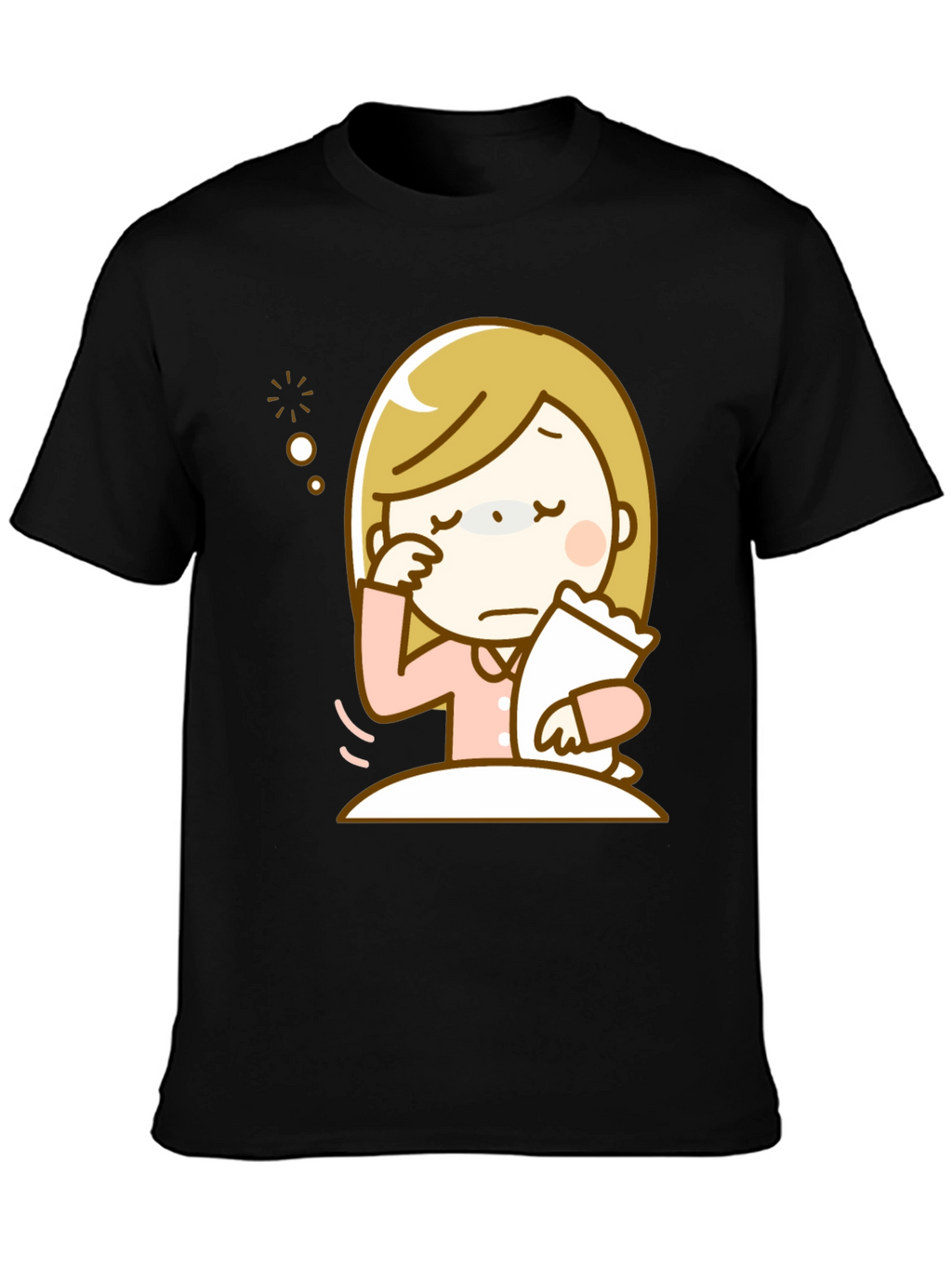 Emotional Cartoon Graphic T-Shirt