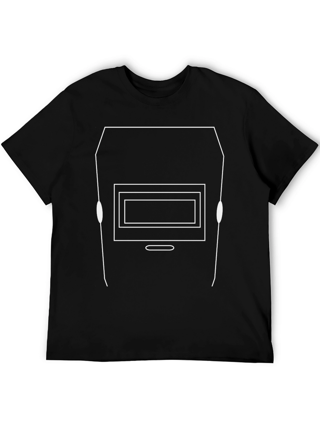 Welders Mask Graphic Tee - Black Cotton Comfort