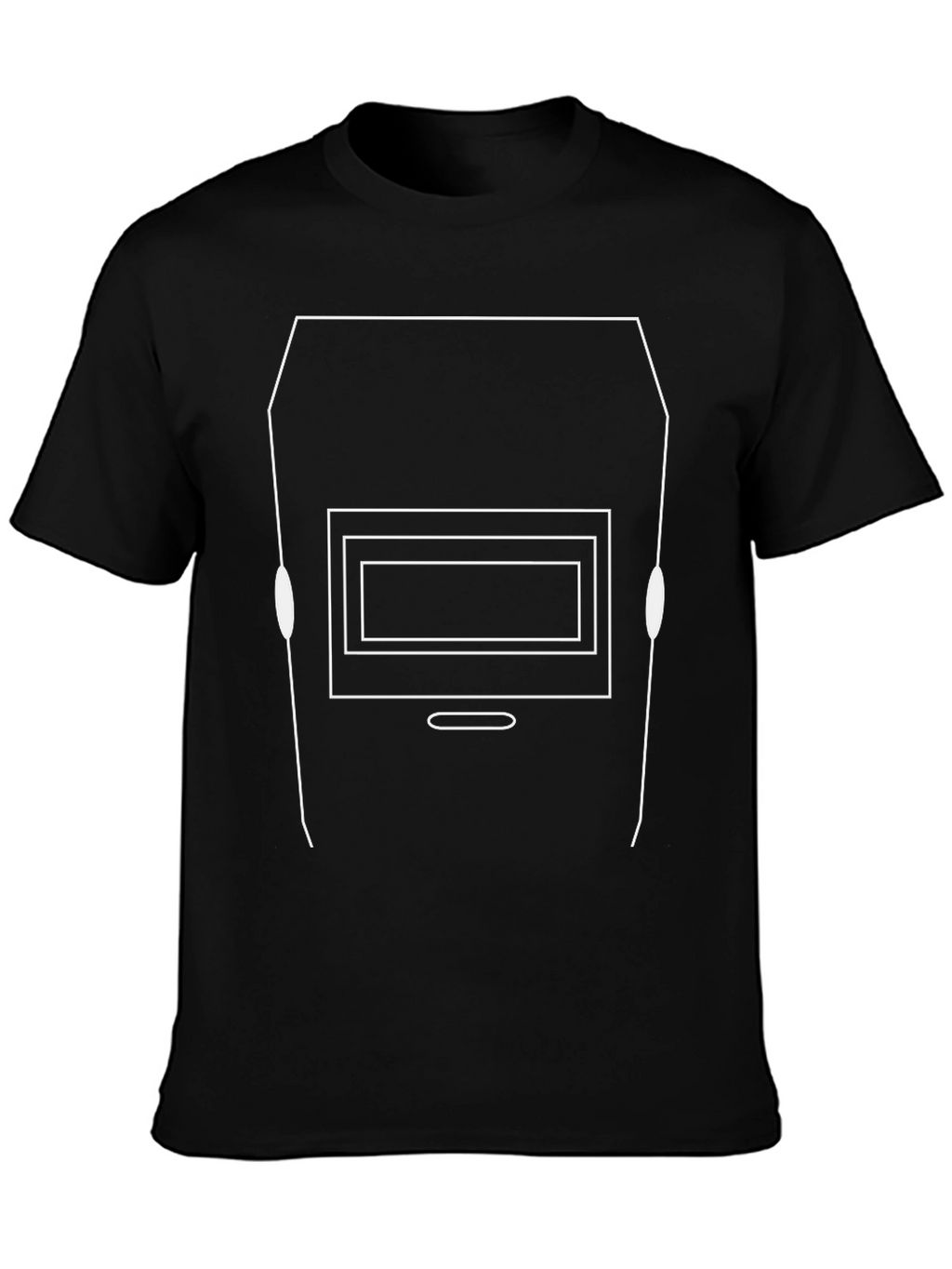 Welders Mask Graphic Tee - Black Cotton Comfort