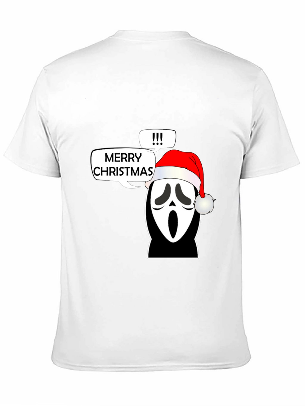 Ghost Face Merry Christmas Graphic T-Shirt