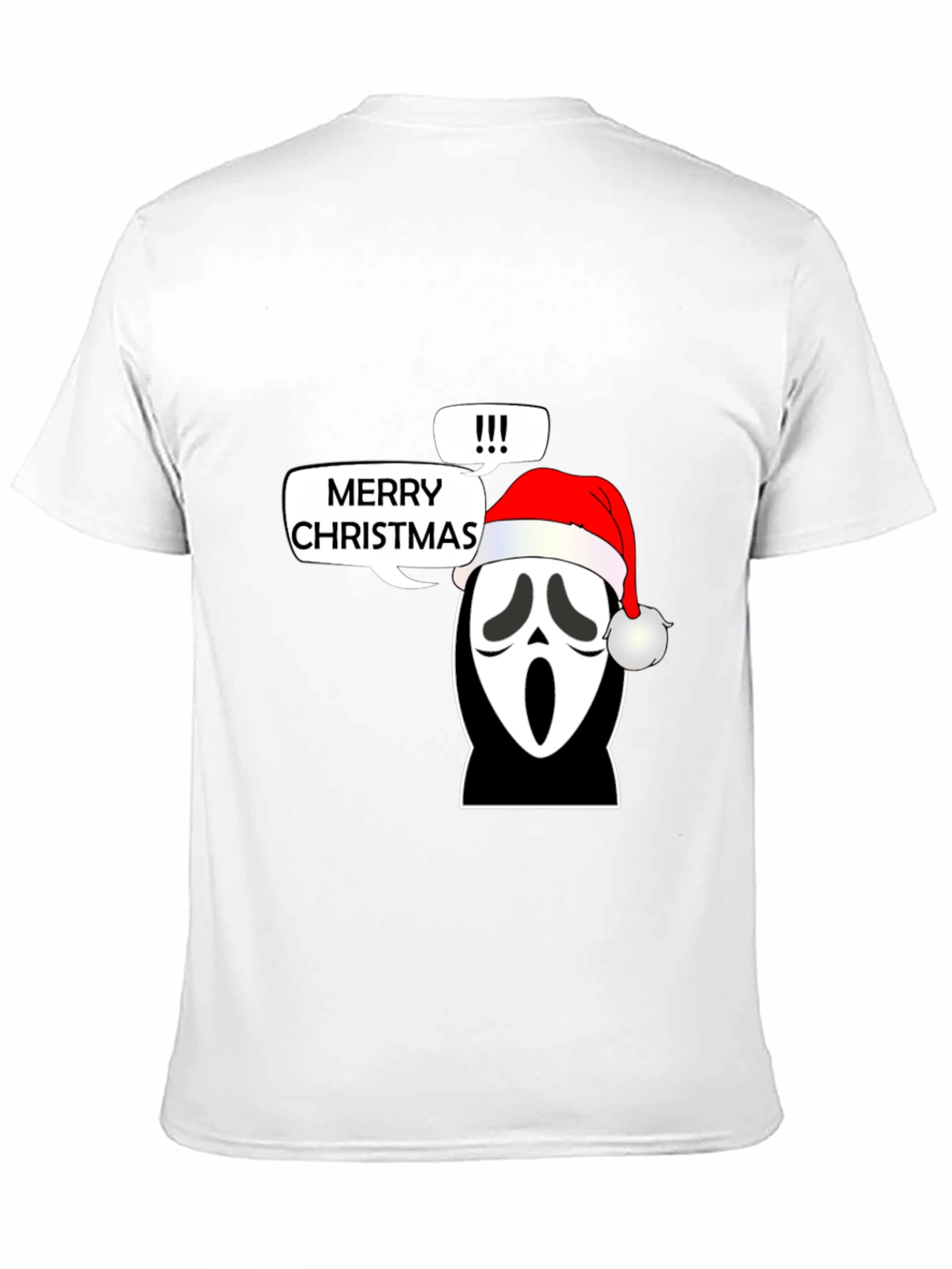 Ghost Face Merry Christmas Graphic T-Shirt