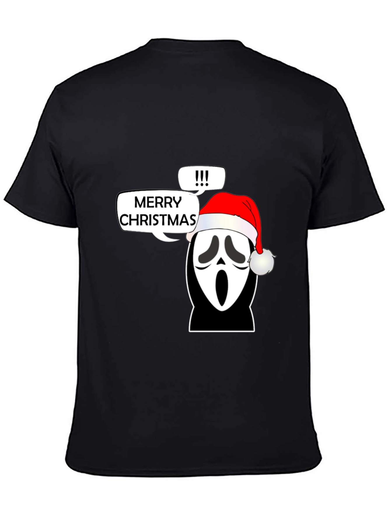 Ghost Face Merry Christmas Graphic T-Shirt