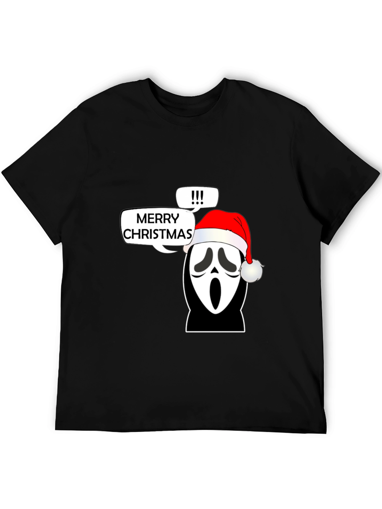 Ghost Face Merry Christmas Graphic T-Shirt