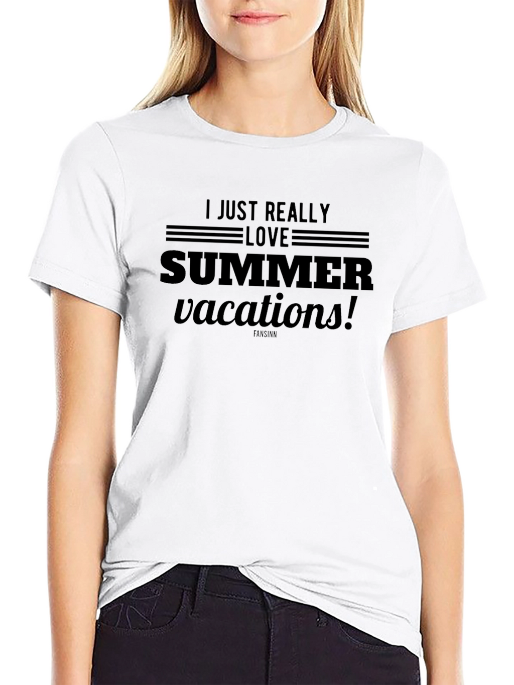 Summer Vacations Black Graphic Tee