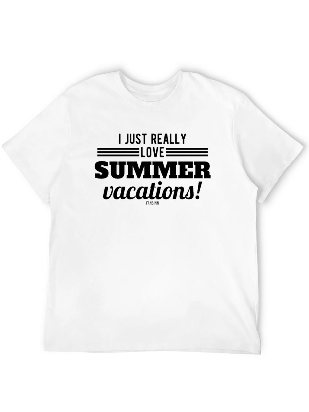Summer Vacations Black Graphic Tee