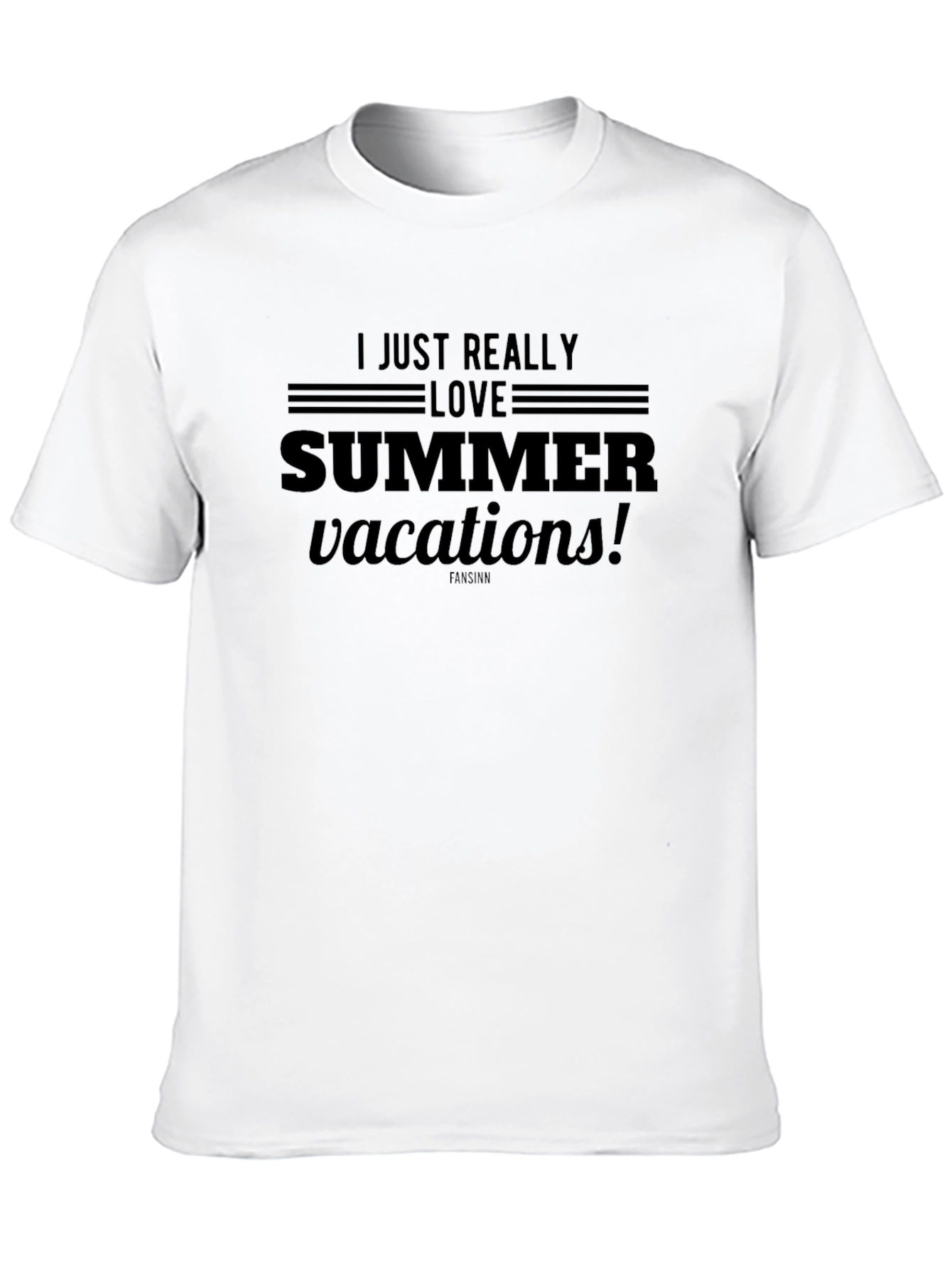 Summer Vacations Black Graphic Tee
