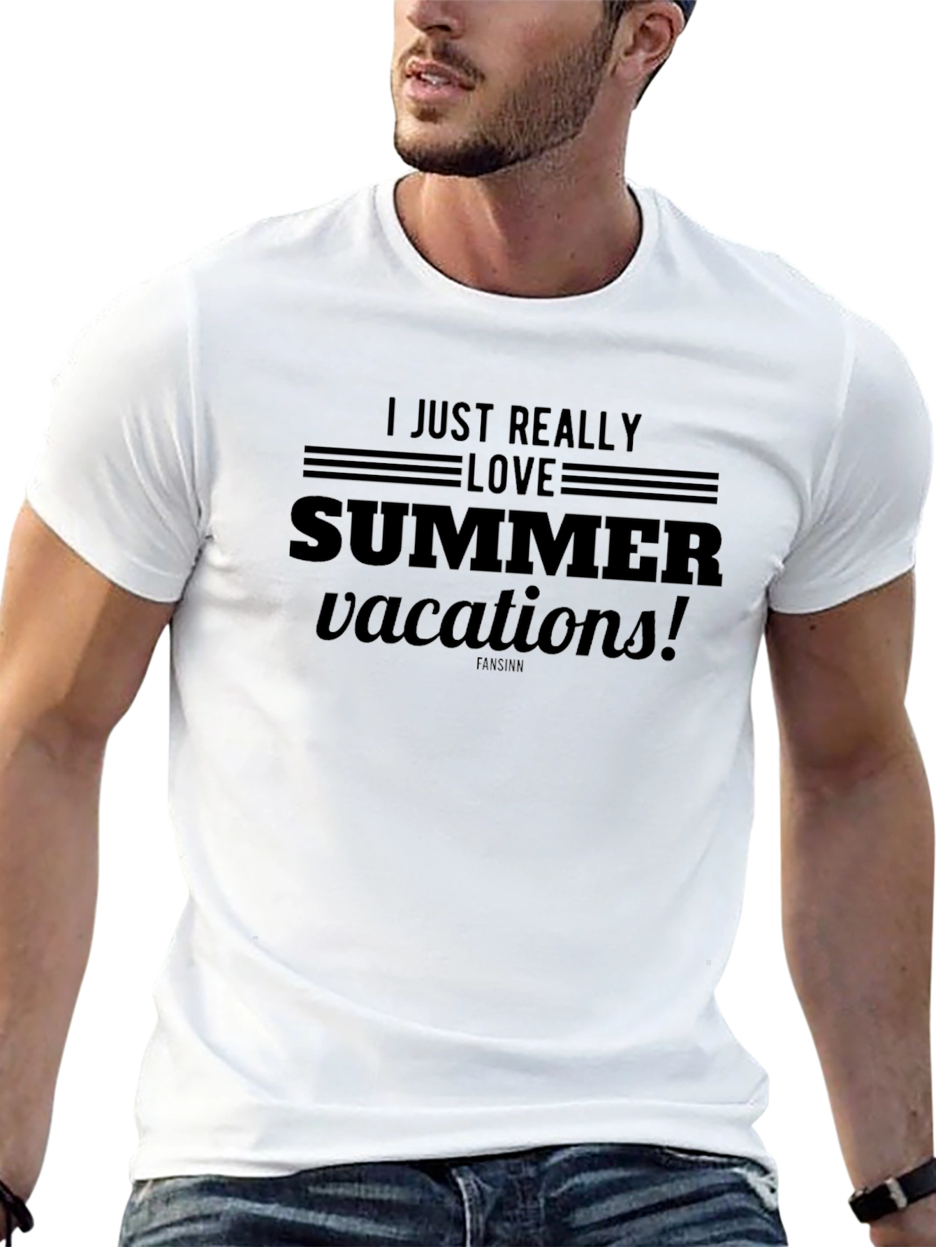 Summer Vacations Black Graphic Tee