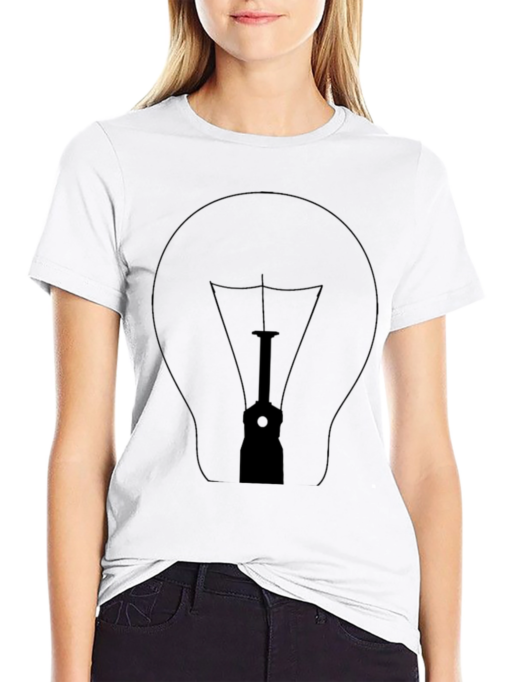 Illuminating Idea Bulb Graphic T-Shirt