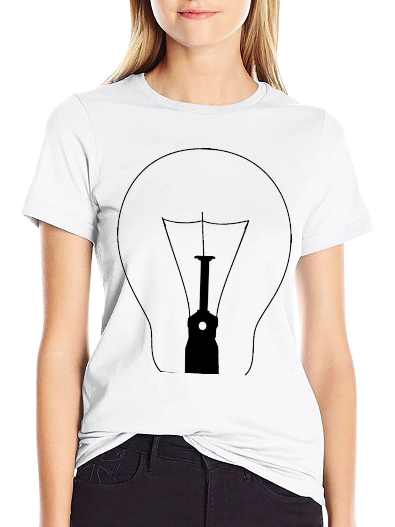 Illuminating Idea Bulb Graphic T-Shirt