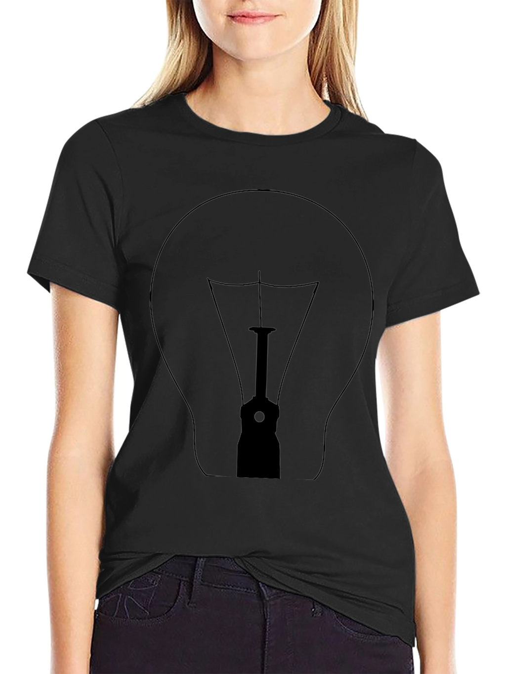 Illuminating Idea Bulb Graphic T-Shirt