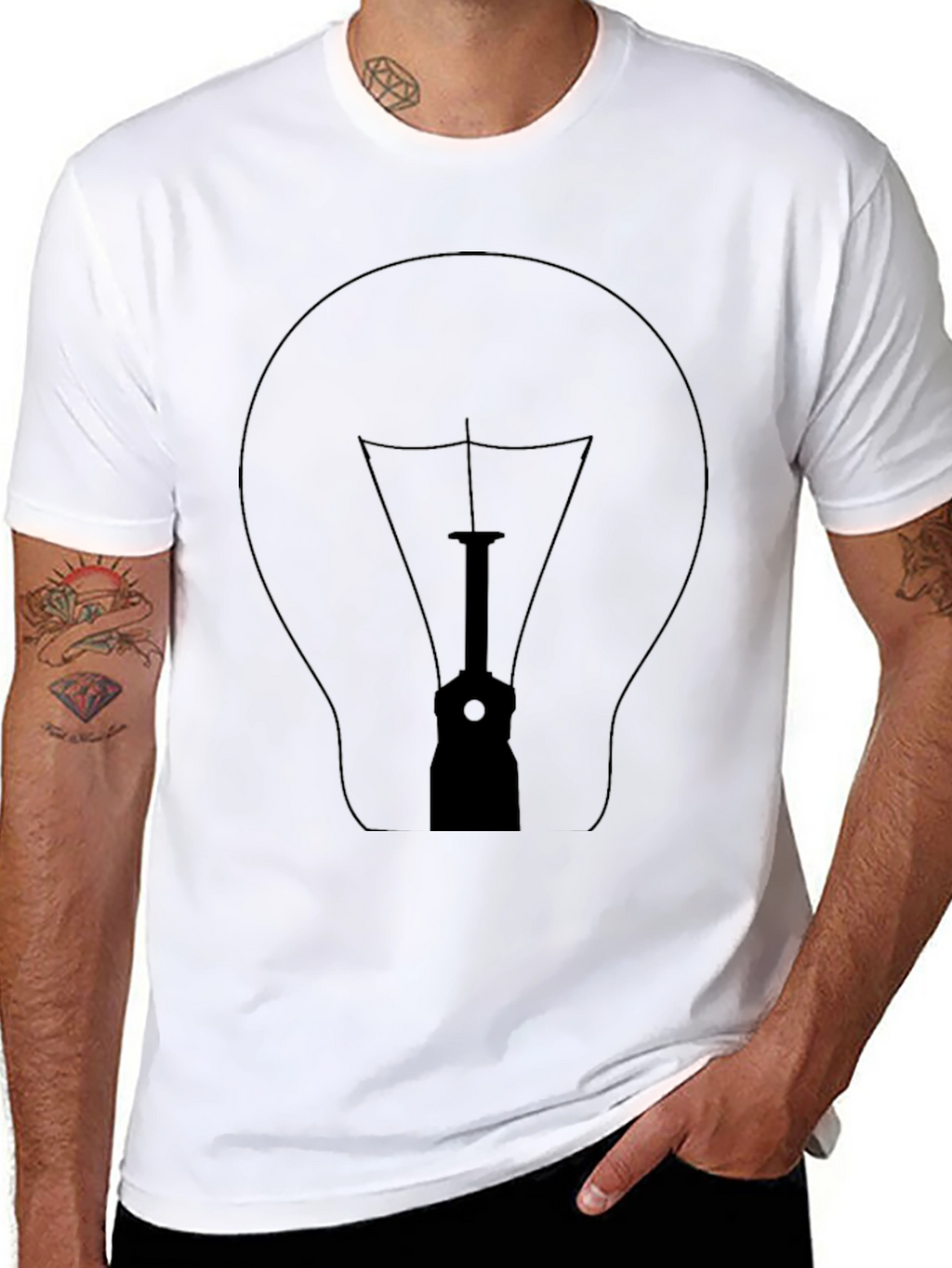 Illuminating Idea Bulb Graphic T-Shirt