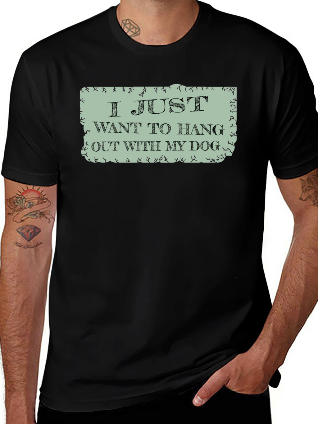 Hang Out with My Dog Graphic Tee