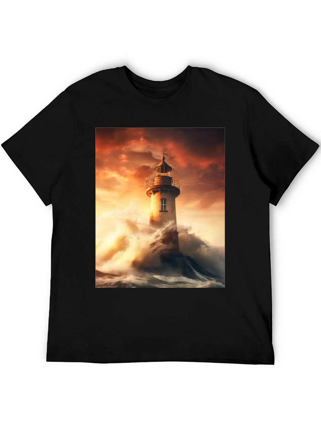 Lighthouse Storm Graphic Tee