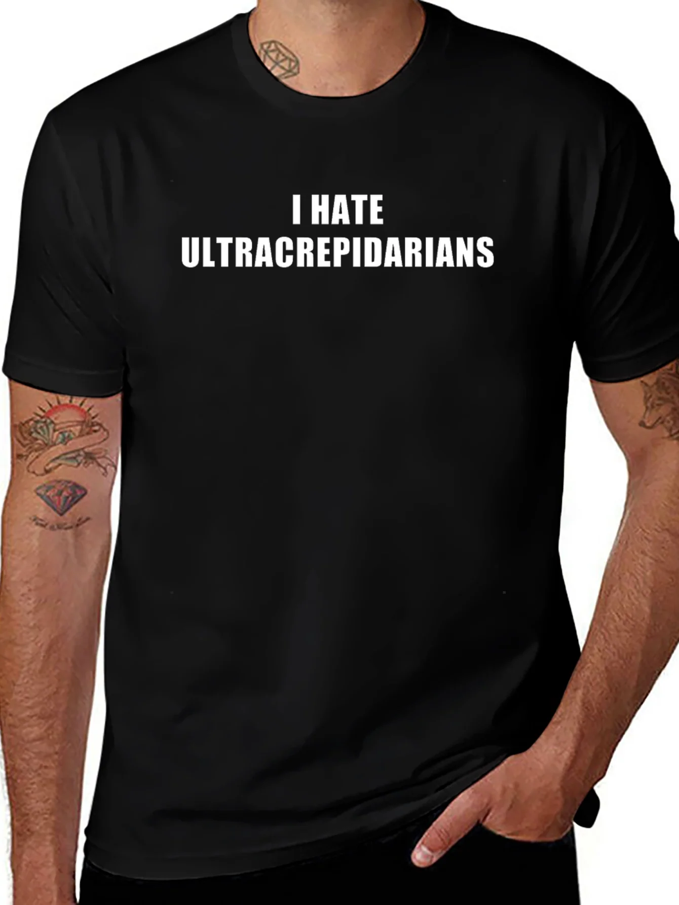 I Hate Ultracrepidarians Graphic Tee - Sarcastic Statement T-Shirt