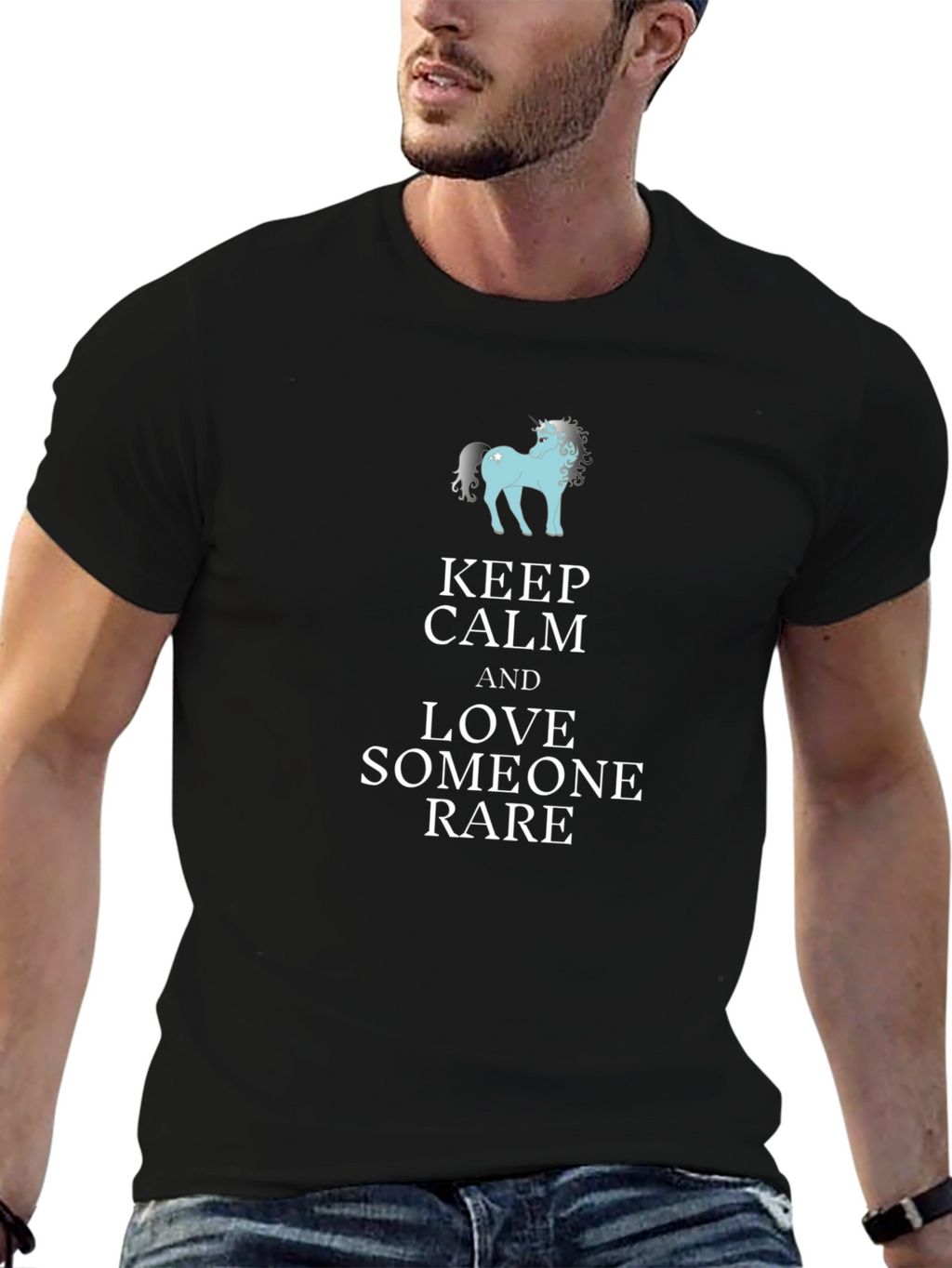 Keep Calm & Love Someone Rare Black T-Shirt