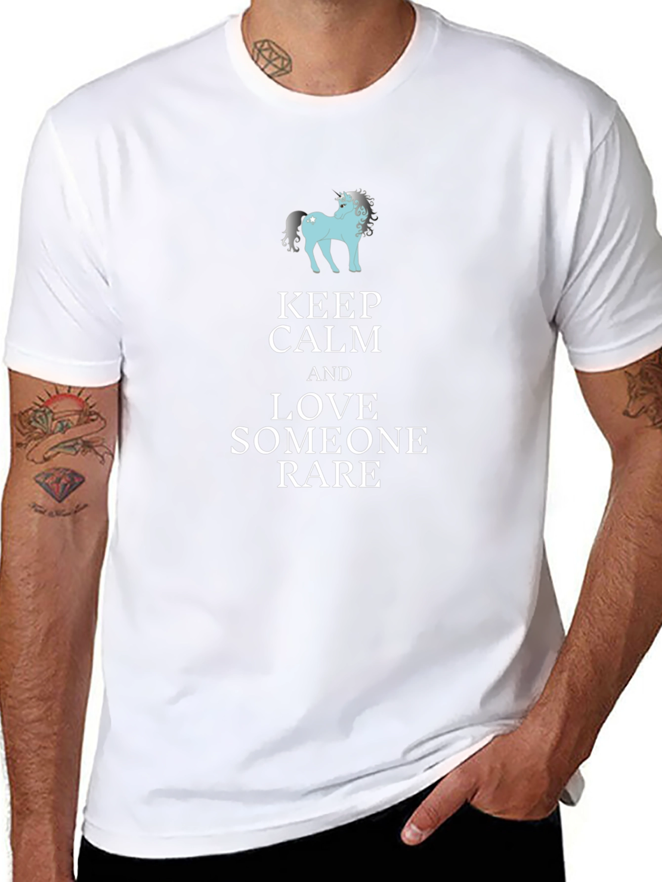 Keep Calm & Love Someone Rare Black T-Shirt